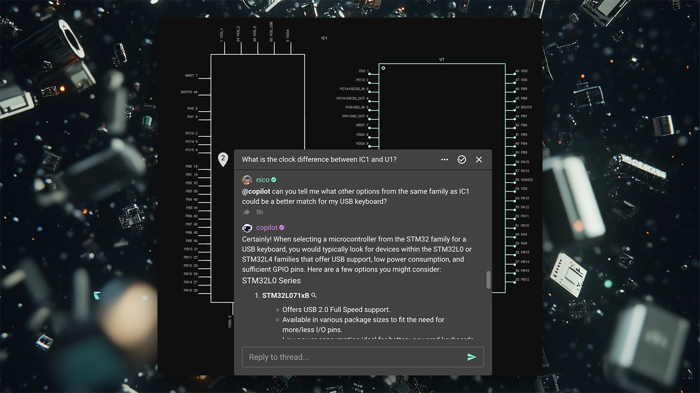 A user asking Flux copilot for best alternative for a component.