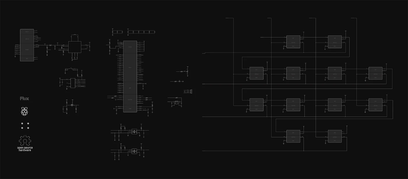 Macropad keyboard project schematic diagram in Flux