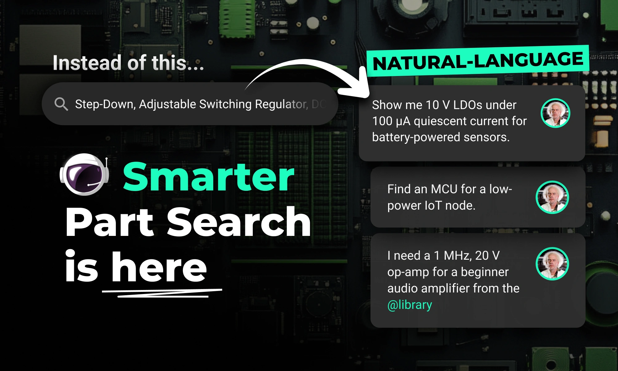 Flux Copilot’s new AI-powered part search makes finding and placing components faster and easier using natural language. 