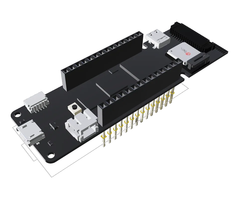 3D PCB view of the project