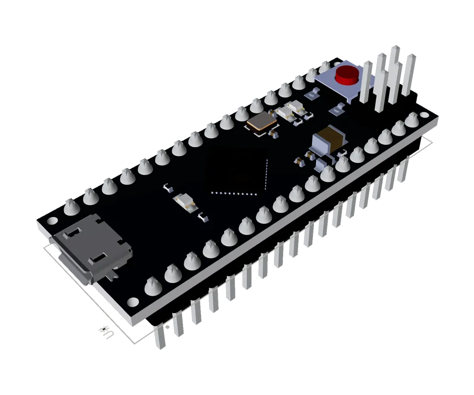 3D PCB view of the project