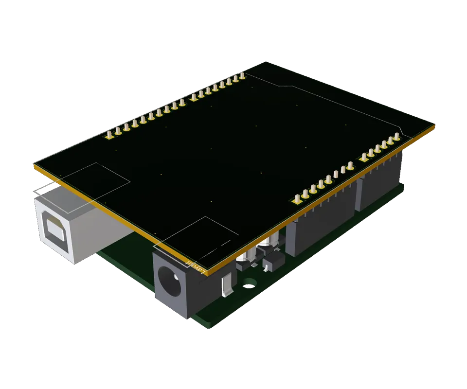 3D PCB view of the project