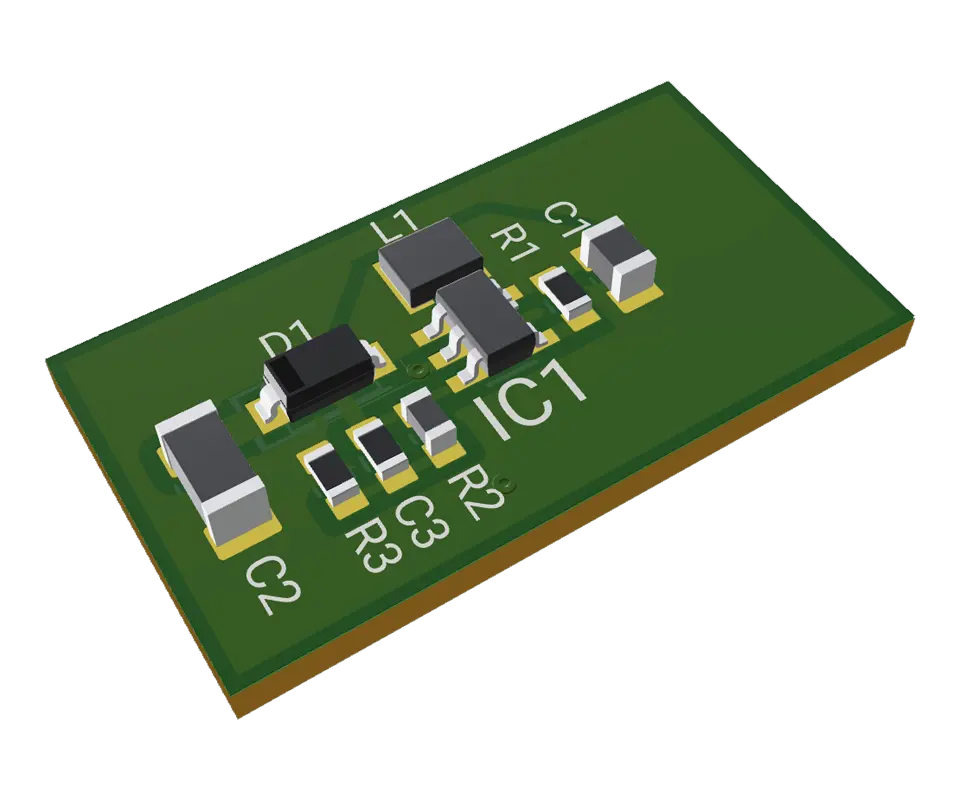 3D PCB view of LM27313XMF Module