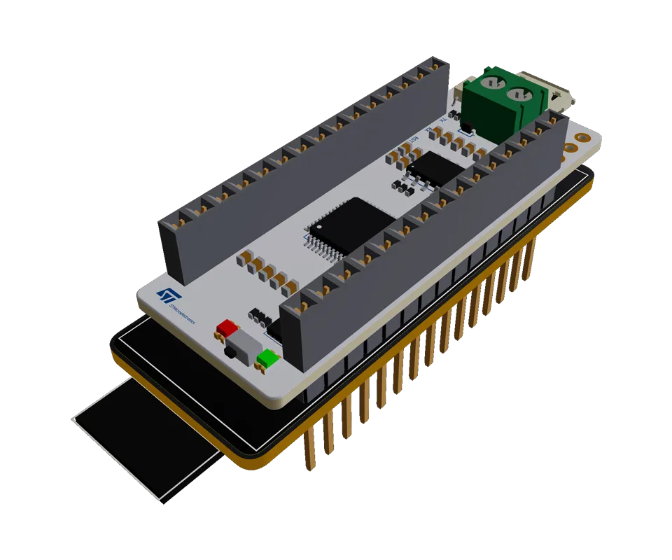 3D PCB view of the project