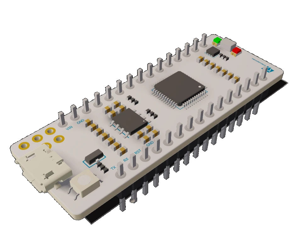 3D PCB view of the project