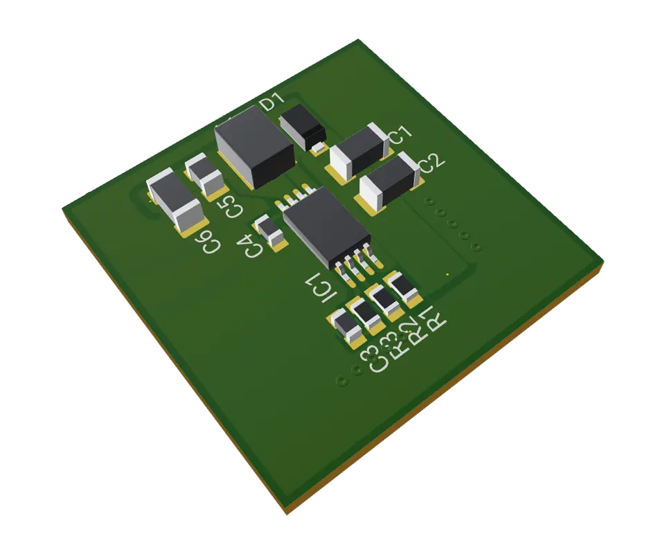 3D PCB view of TPS61085 Module