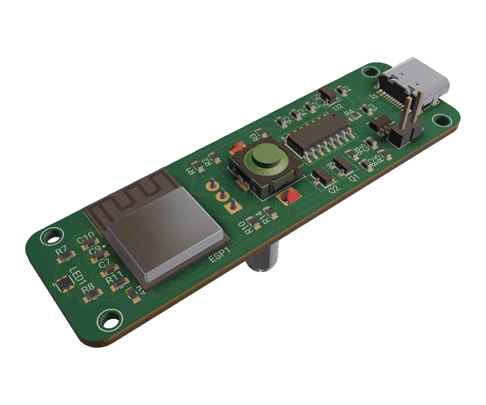 3D PCB view of Bluetooth Low Energy Encoder