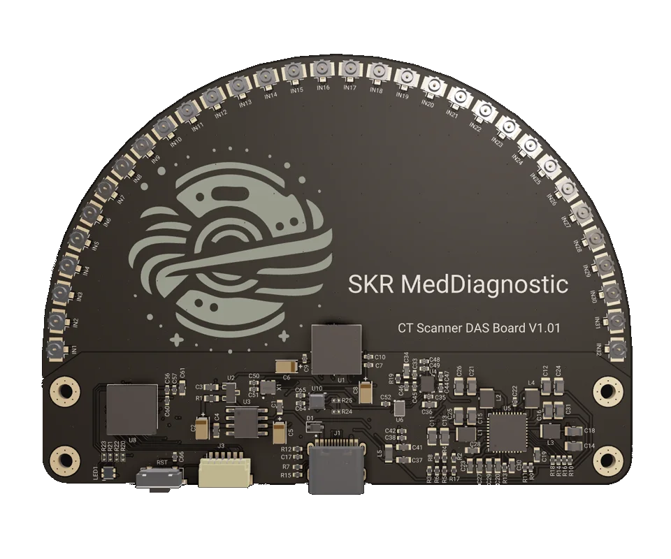 3D PCB view of CT Scanner DAS Board