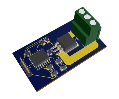 3D PCB view of the project