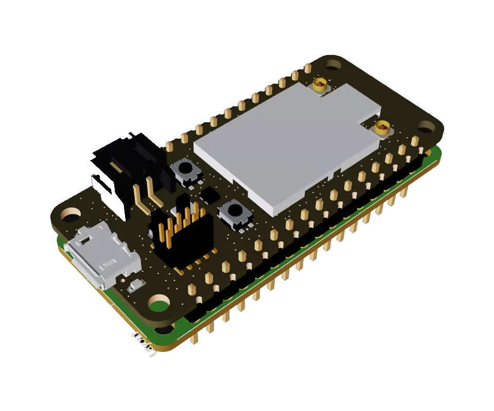 3D PCB view of the project