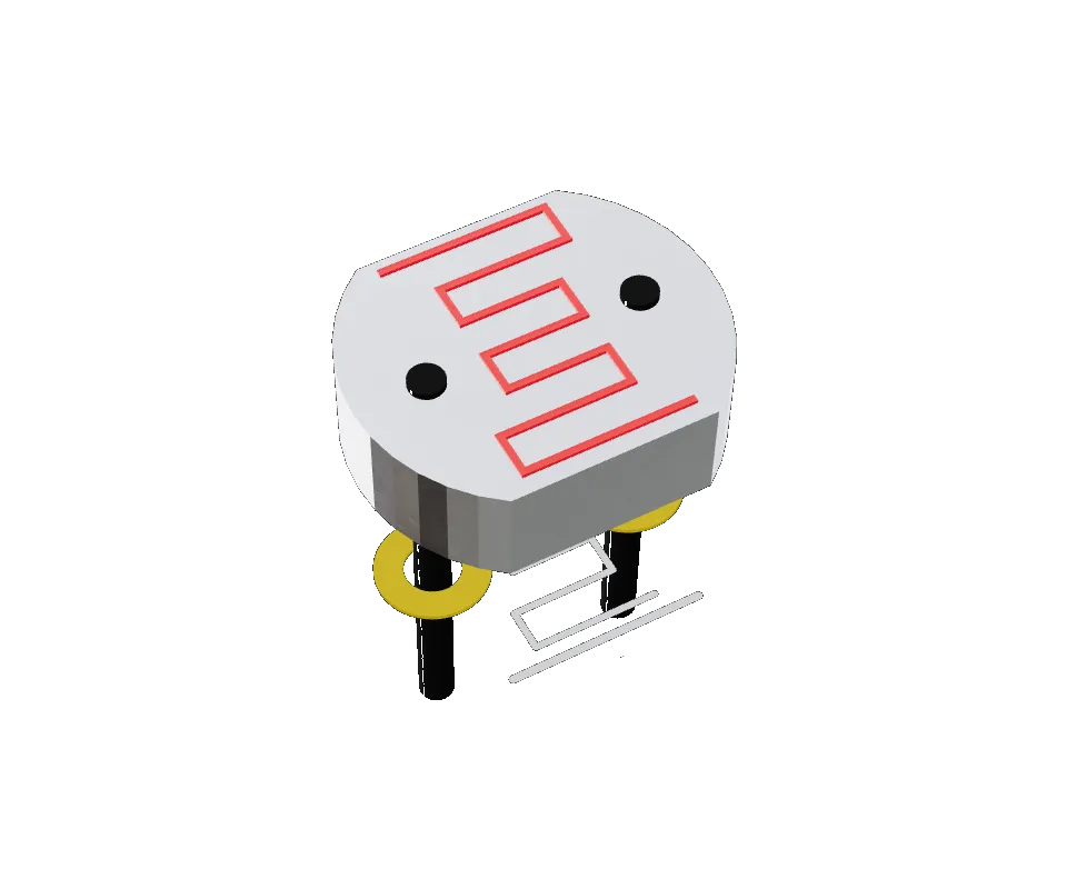 3D PCB view of Photo Resistor LDR