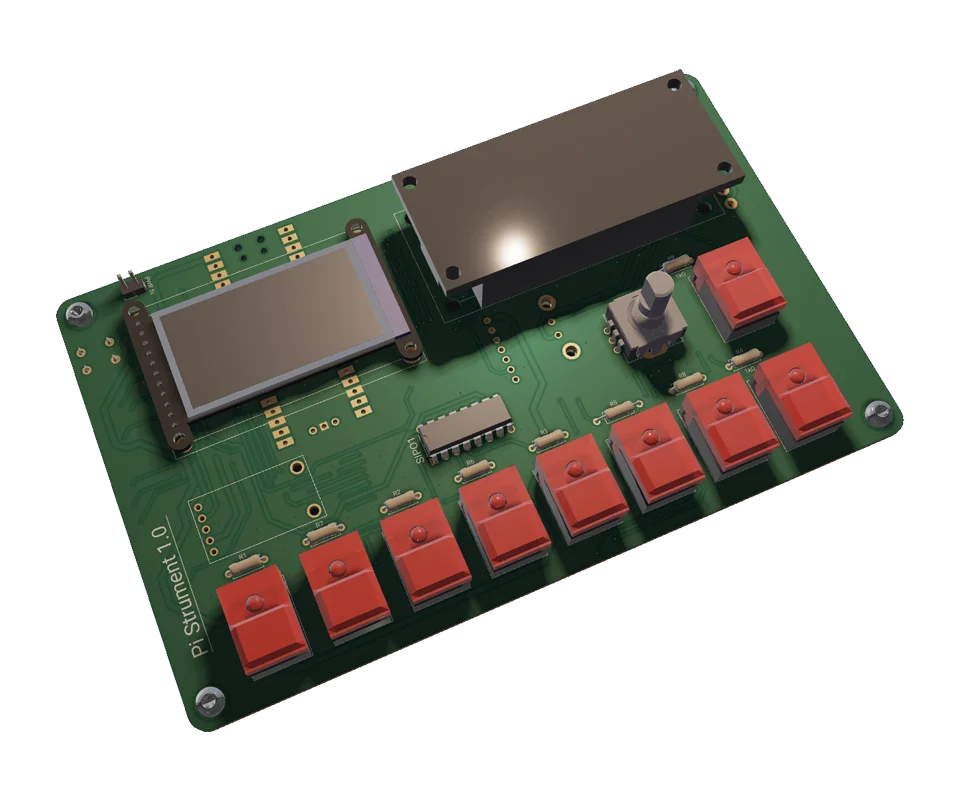 3D PCB view of PiStrument