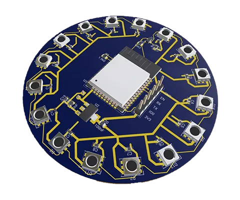 3D PCB view of the project