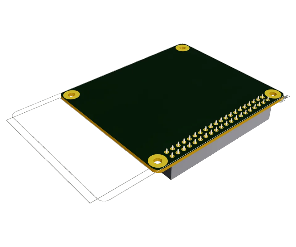 3D PCB view of the project