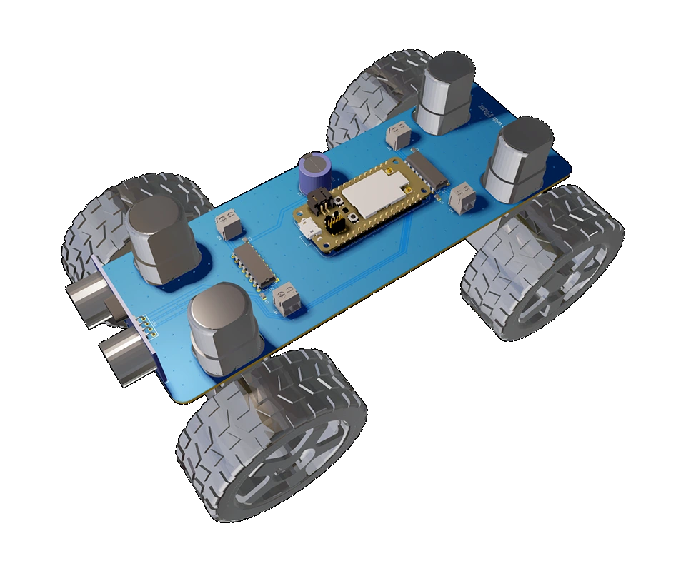 3D PCB view of the project