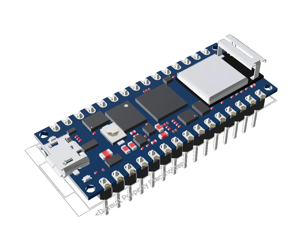 3D PCB view of the project