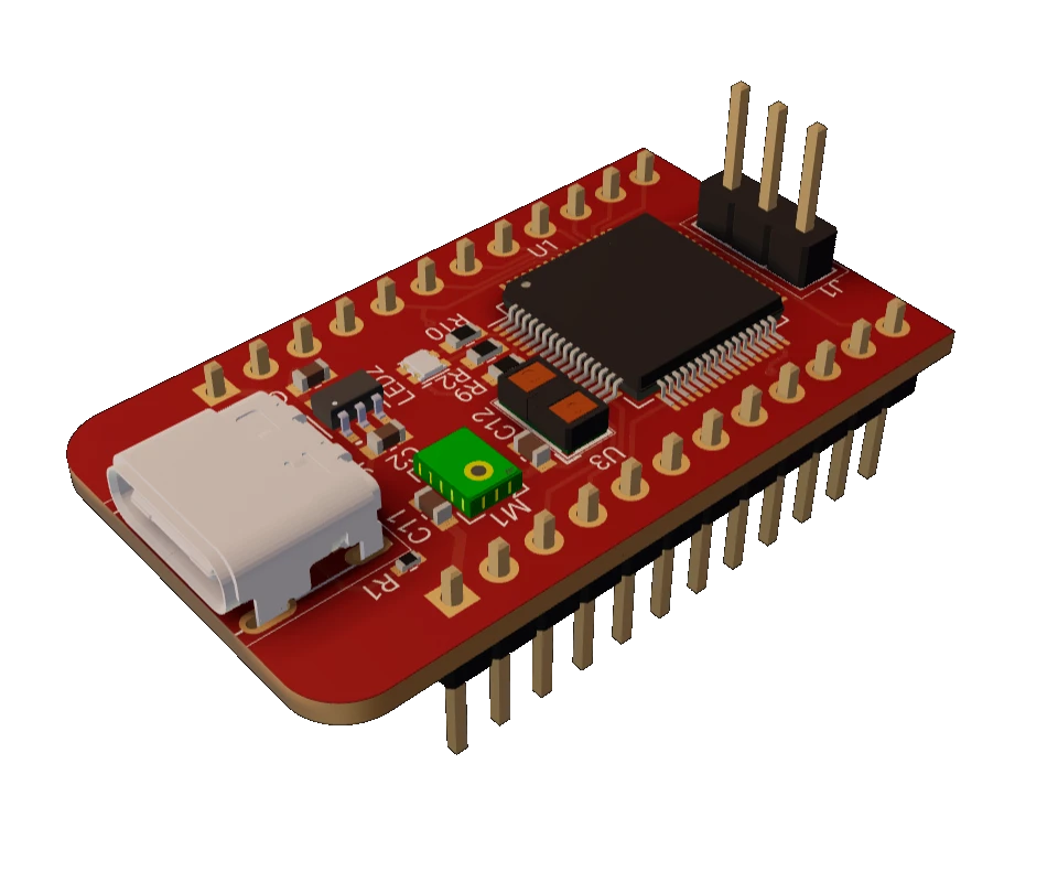 3D PCB view of the project