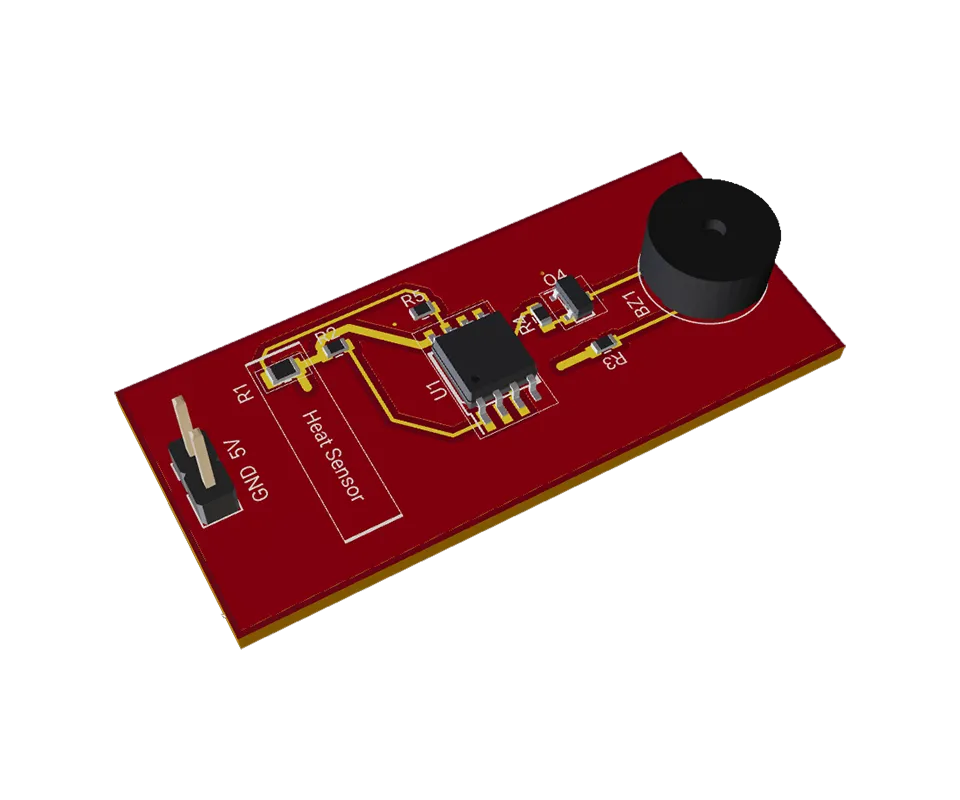 3D PCB view of the project