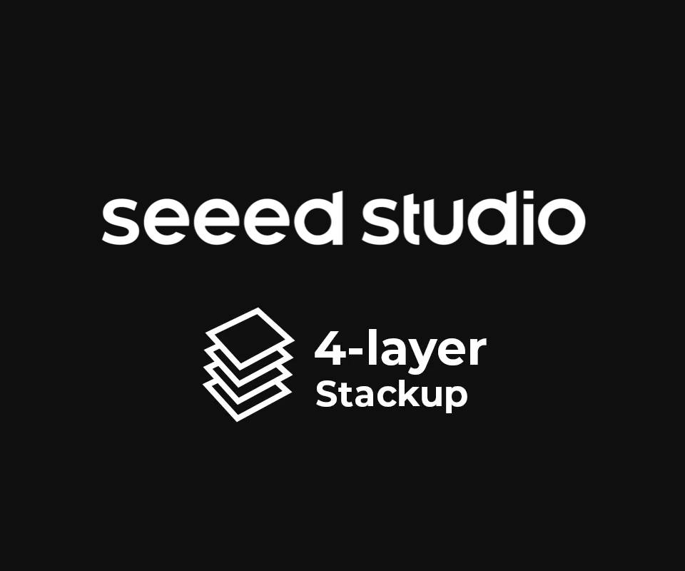 3D PCB view of Seeed Studio 4-layer Stackup